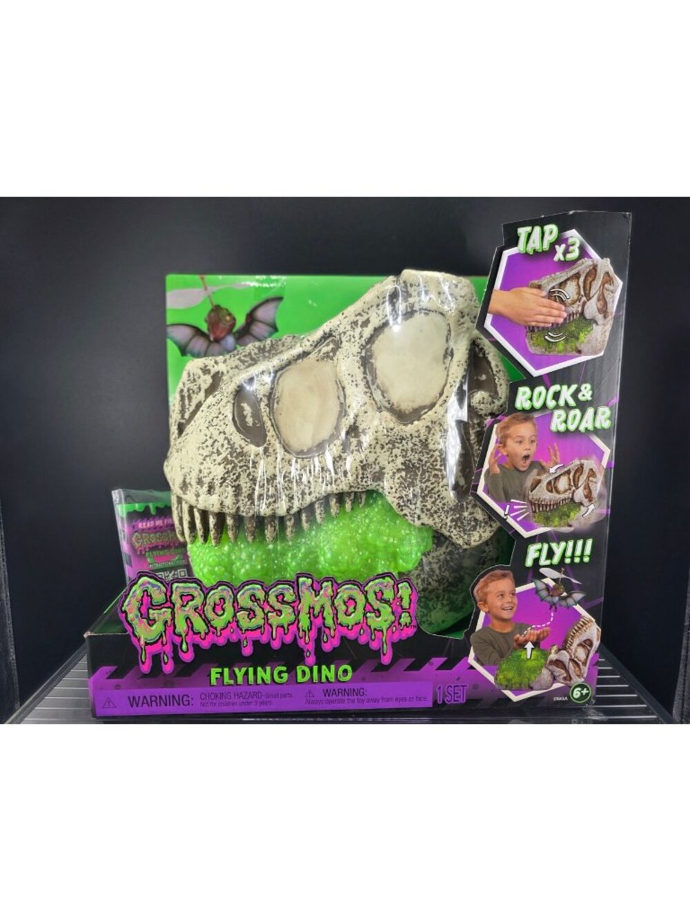 Grossmos Flying Dino Interactive Dinosaur Toy Rechargeable With Rocking Skull So